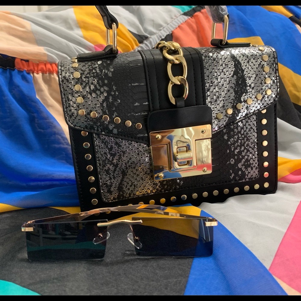 Black Purse and Shades Set